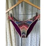 Becca by Rebecca Virtue West Village Metallic Strips Swimwear Bikini Bottom XL Photo 2