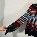 American Eagle  Women's Fairisle Knit Mocked Neck Balloon Sleeves Sweater Size S Photo 4