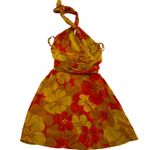 Faithfull the Brand Faithful‎ The Brand Dress Womens 8 Orange Odette Floral Print Mini Photo 3