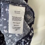 Kaileigh  XL Navy Floral Print Peasant 3/4 Sleeve V Neck Dress Babydoll Photo 5