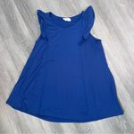 Ninexis Boutique Women’s Navy Blue Ruffle shoulder top Medium Photo 0