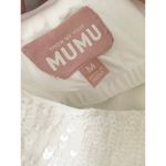 Show Me Your Mumu Samba Mini Dress in White Liquid Sequins M Photo 5