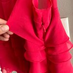 EXPRESS women’s ladies ruffled tiered tank top camisole large fuchsia Photo 2