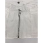 Hot & Delicious Women Corset Style Denim Crop Back Zipper Top Size Large Ivory White Photo 7