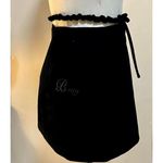ZARA Black velvet mini Aline skort with bow tie details and heart patch Photo 5