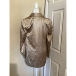 Madewell  Satin Oversized Blazer Matchstick Beige Mid Length 2 Photo 5
