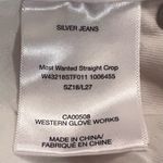 Silver Jeans Co. Most Wanted Mid Rise Straight Crop Jeans in White Plus Size 18W Photo 14