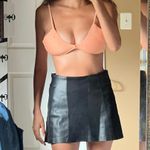 ZARA  Black Leather Skirt Photo 2