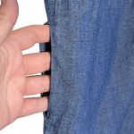 Maje Women’s Mixed Chambray Blue Pearl Snap Front Western Mini Dress Photo 4