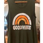 Good Vibes Long Sleeve Pocket T Shirt Long Size‎ Medium Green Photo 1