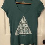 Life is Good Women's Shirt Green Optimistic By Nature V-Neck Short Sleeve Small Photo 0