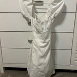 ZARA  White Eyelet Puff Sleeve Mini Dress Photo 1