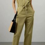 Marissa Webb X RTR Dolman Utility Jumpsuit Size 6 Green Photo 2