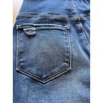 Risen Jeans Dark High Rise Straight Leg Size Medium Modern Preppy Designer City Blue Photo 9