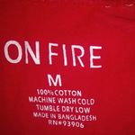 On Fire  M Red Gold QUEEN Crown Crop Top Photo 2