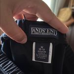 Lands’ End Black Pants with White Stripe Size M Size M Photo 1