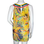 New Directions Shirt Womens Large Yellow Multi Floral Flower Crochet Neck Boho‎ Photo 3