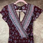 Band of Gypsies Paisley Romper - Burgundy - size S Photo 5