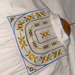 Bob Mackie  Wearable Art Embroidered Floral Bib Blouse Medium Photo 7