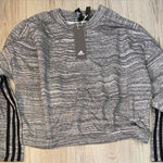 Adidas  Gray grey Cropped Sweatshirt sweater Photo 0