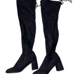Steve Madden  Osana Over The Knee Boot 7M Black Sort Tie Block Heel Photo 1