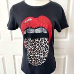 Prince Peter Collection black leopard tongue short sleeved graphic T shirt Photo 10