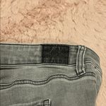 American Eagle Light Gray Next Level Stretch Ripped Jegging Short Jeans Photo 6