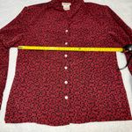 Worthington Vintage 90s  Red Black Abstract Button Blouse Photo 5