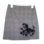 Loft Womens Skirt Size 2 Embroidered Duck Plaid Career Office Wear Plaid Preppy Photo 0