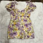Adelyn Rae Anthropologie  Gina Floral Print Embroidered
Eyelet Romper Sz: S Photo 8