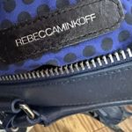 Rebecca Minkoff MAB MINI BLUE PURPLE STRIPE WEAVE LEATHER LG SATCHEL BAG Photo 5