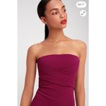 Lulus  XL Own Night Berry Pink Strapless Maxi Party Evening Out Dress Photo 3