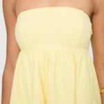 Princess Polly  Osment Lemon Yellow Strapless Mini Dress Photo 2