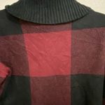 Tahari Womens Soft Sweater S Small Bust 36” Black & Red Plaid Cowl Turtleneck Photo 6