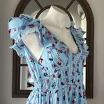 Banjanan Maya Cotton Ruffled Foliage Floral Dress, Blue Size S New w/Tag $425 Size M Photo 10