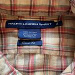 Ralph Lauren Sport Vintage Brown Plaid Flannel Size 2 Photo 3