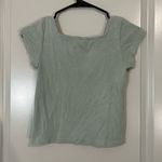 Brandy Melville John Galt Green Ruched Crop Blouse Photo 3