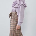 ZARA NWT Belted Plaid Gingham High Waisted Skirt Bloggers Fav Photo 3