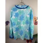 Sail To Sable Blue Costal Ruffle Neck Top with Tassels - Size - M/L Photo 1