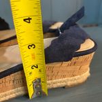 Marc Fisher Navy Suede & Cork Scalloped Platform Sandals | Women’s Sz 8.5 Photo 6