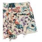 Free People  Boho Floral Lightweight Distressed Denim Cut Offs Shorts Size 29 Photo 7
