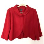 Chelsea & Theodore Red 3/4 Sleeve Lined Blazer Stylish Work Casual Jacket Sz L Size L Photo 1