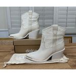Dolce Vita Nashe Off White Pearls Boots Leather Upper Size 6 NIB Western Flair Photo 2