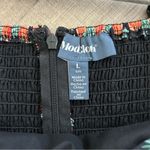 Modcloth  Black Orange Fruit Peach Print Swing Retro Dress L Photo 9