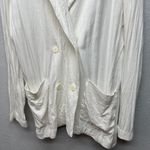 Treasure & Bond Linen Blend Double Breasted White Beach Blazer Womens Medium Photo 4
