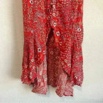 Abel the label Anthropologie‎  Women’s Lola Red Hi-Low Maxi Dress Size XS Photo 10