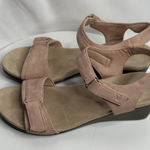 Vionic  Adelaide Ankle Strap Comfort Wedge Sandals Womens Size 7.5 Pink Orthoheel Photo 0