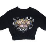 NASCAR Racing Cropped Shirt Black Photo 1