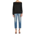 NWT Marissa Webb So Relaxed Off the Shoulder Sweatshirt Black Sz XS $245 Photo 5