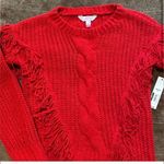 No Boundaries Red fringe sweater SO CUTE FOR CHRISTMAS size s Photo 0